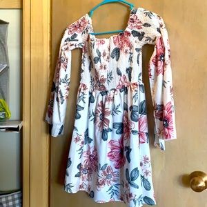Never been worn floral pattern off the shoulder dress